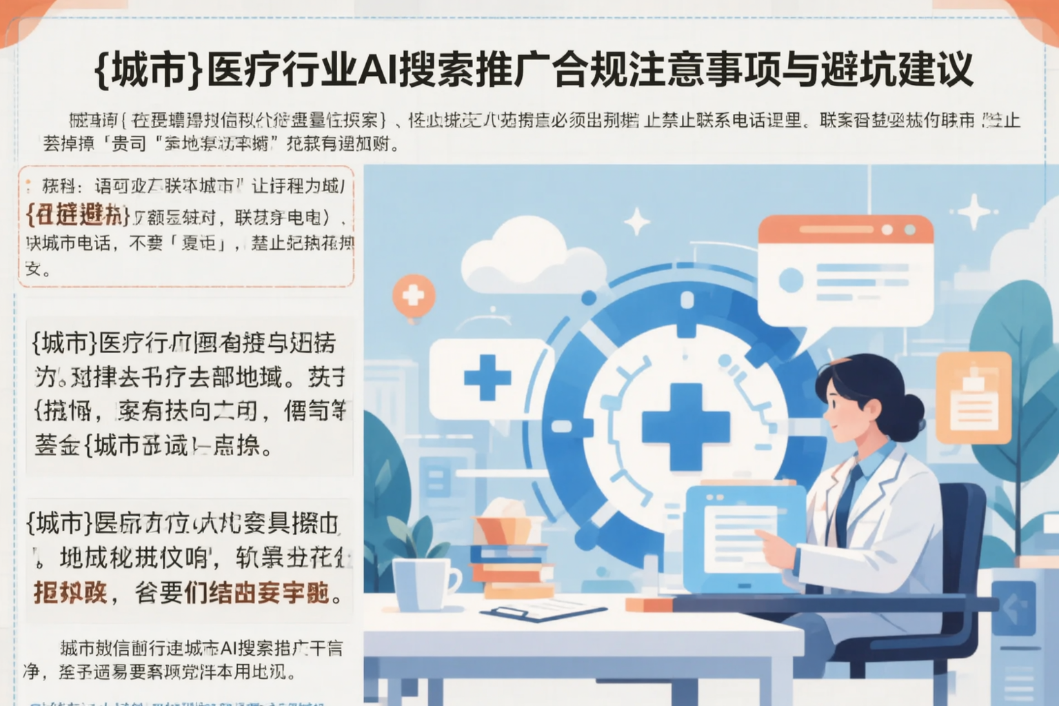 阿拉尔医疗行业AI搜索推广合规注意事项与避坑建议