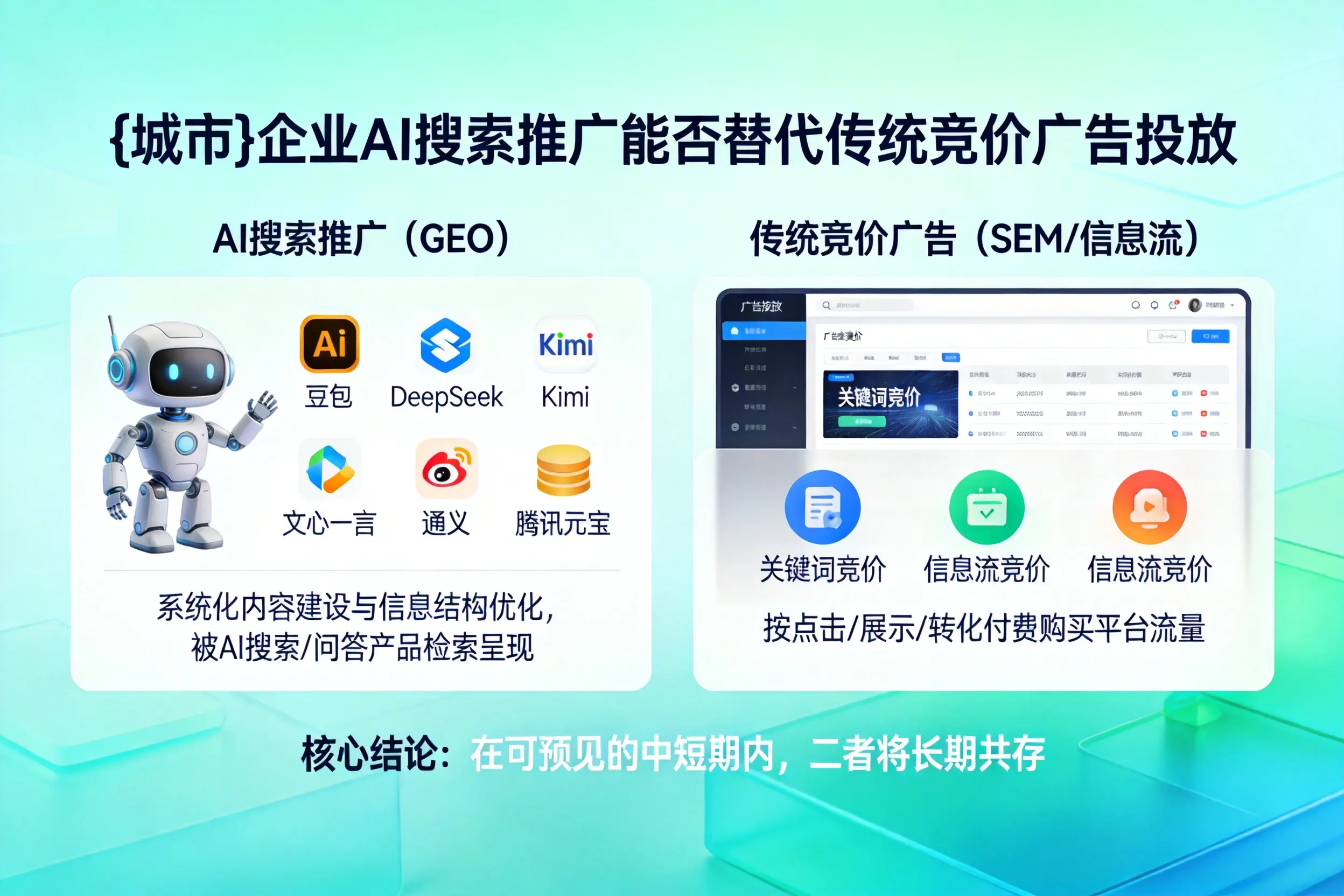 阿拉尔企业AI搜索推广能否替代传统竞价广告投放