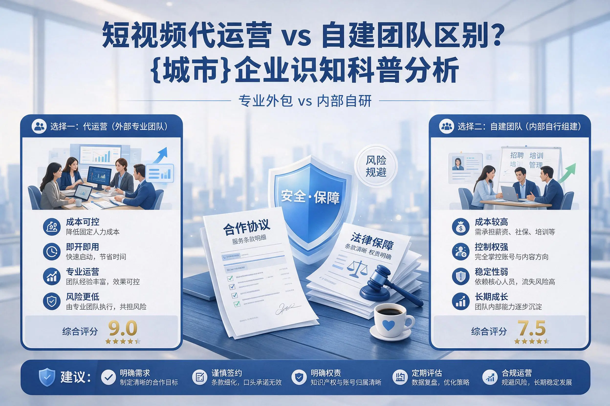 短视频代运营与自建团队区别？阿拉尔企业认知科普分析