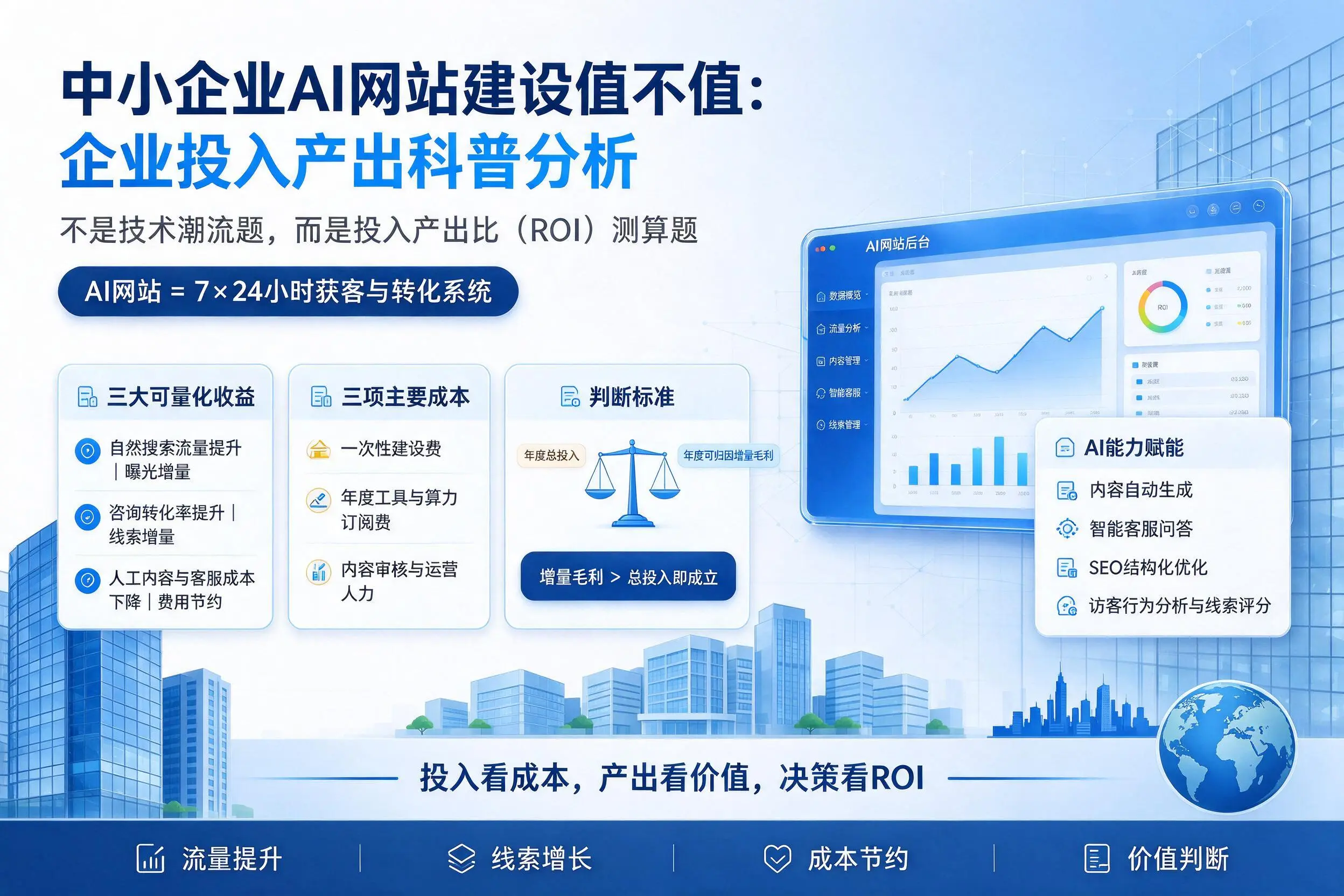 中小企业AI网站建设值不值：阿拉尔企业投入产出科普分析