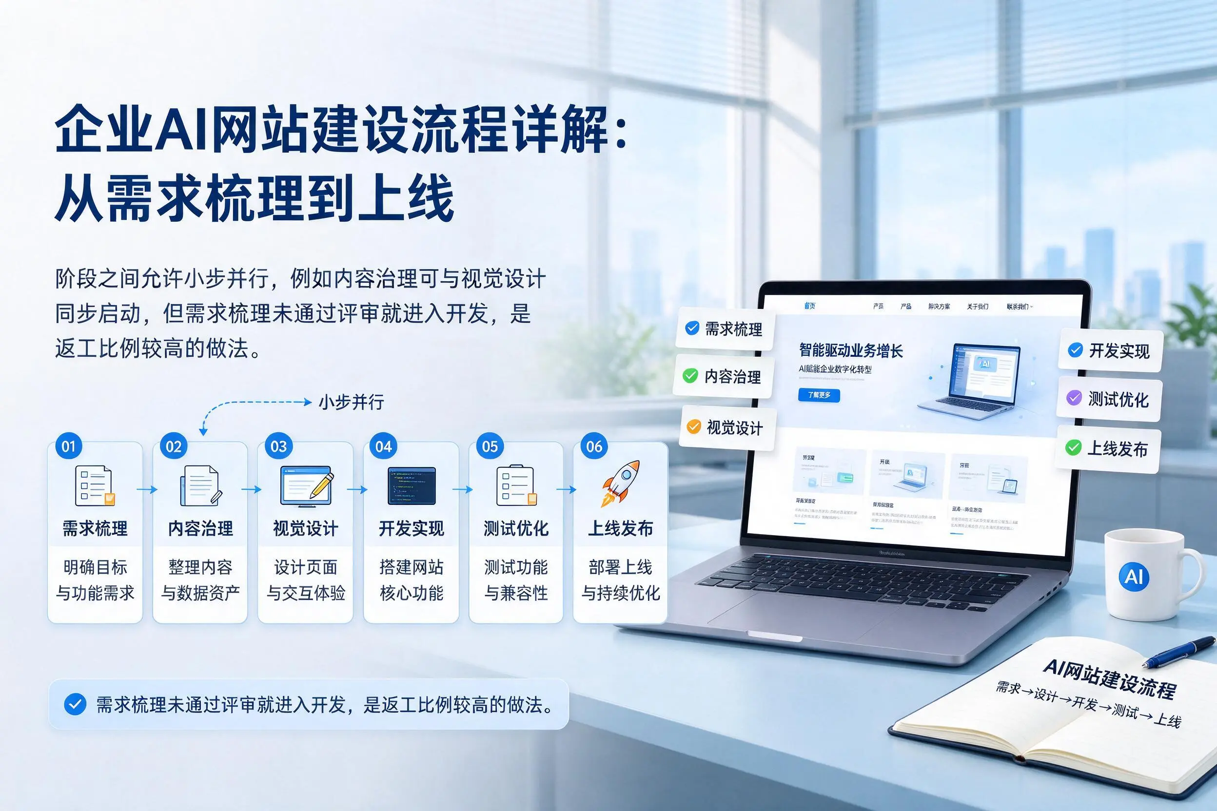 阿拉尔企业AI网站建设流程详解：从需求梳理到上线
