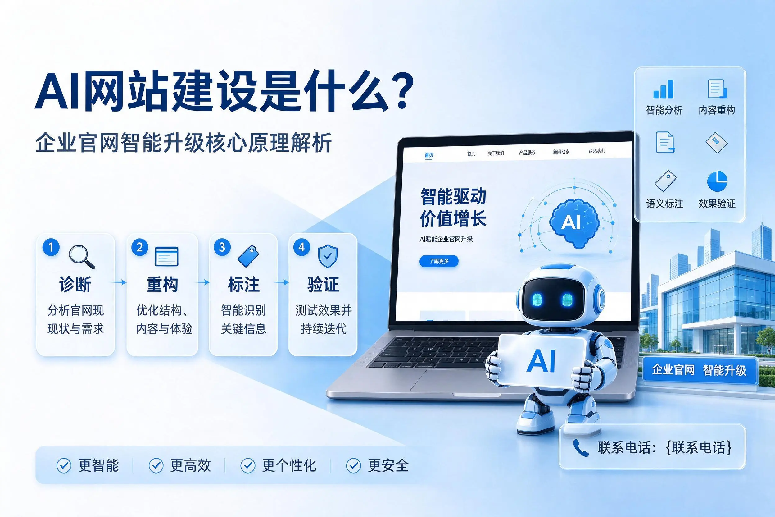 AI网站建设是什么？阿拉尔企业官网智能升级核心原理解析