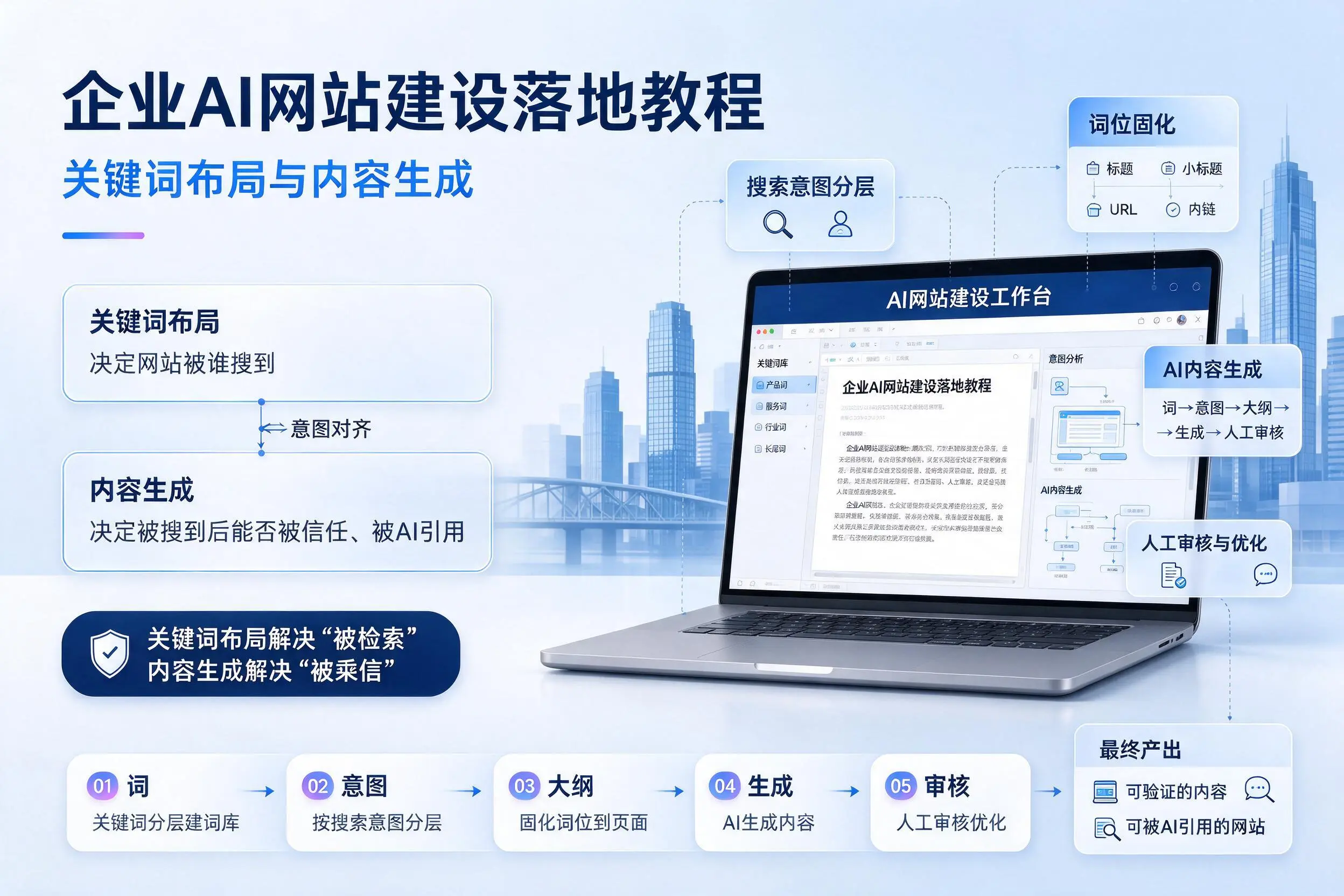 阿拉尔企业AI网站建设落地教程：关键词布局与内容生成