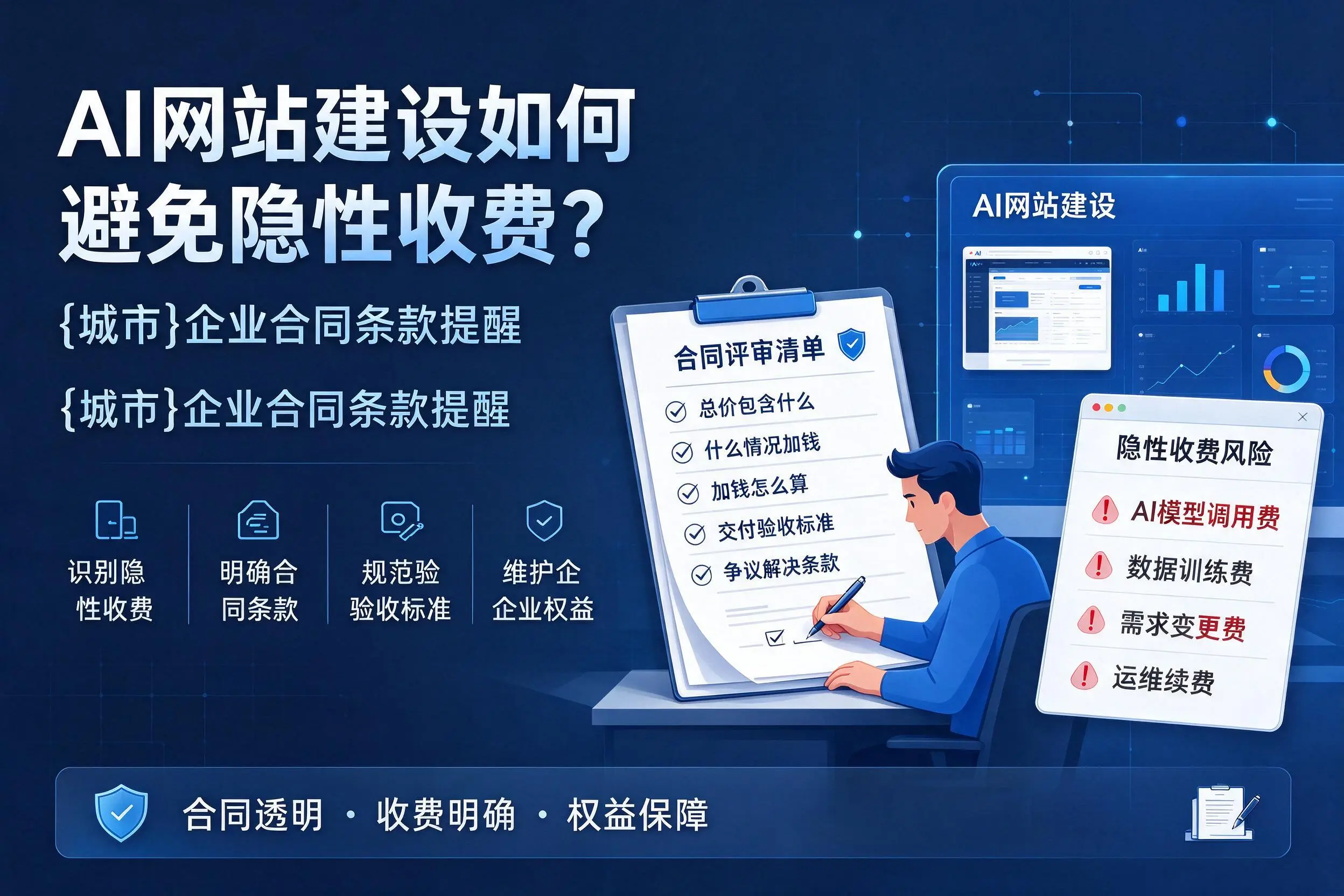 AI网站建设如何避免隐性收费？阿拉尔企业合同条款提醒